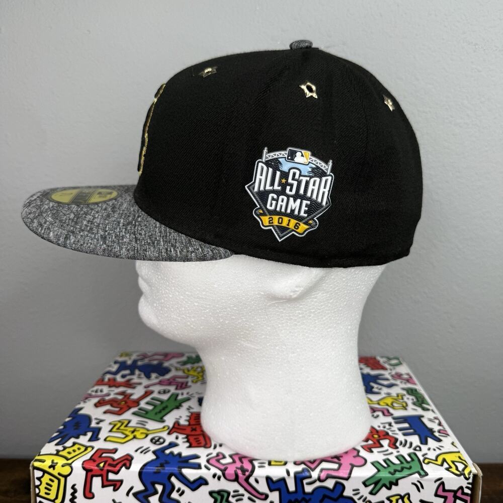 Chicago White Sox Hat Cap Men's Fitted 7 1/4 New Era 2016 ALL STAR GAME Black - Picture 3 of 8
